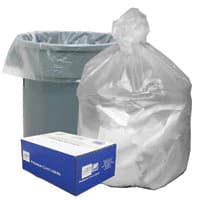 Ultra Plus Trash Liners 40-55 Gallon, HDPE, 12 Micron, Clear, Star Seal, 40x48", Coreless Roll, 250/Case - Ultra Plus Trash Liners 40-55 - Image 1