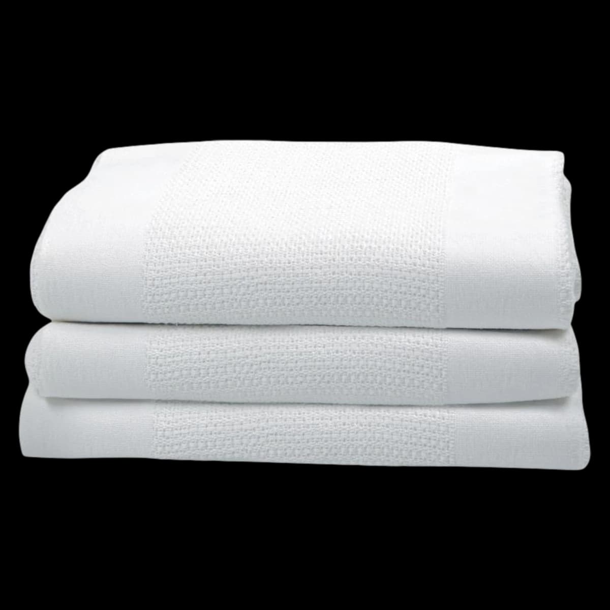 Medline Thermal Blanket, White Cotton, Reusable, 66" x 90" - Blanket Thermal Cttn Wht Reus - Image 1
