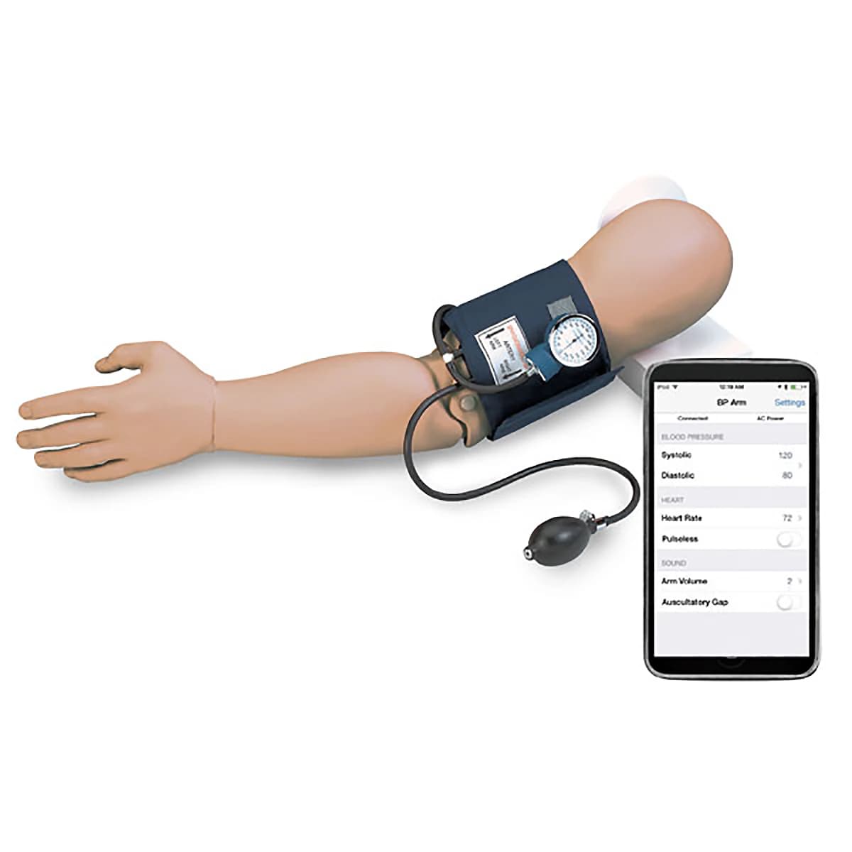Nasco Healthcare Life/form Blood Pressure Simulator Arm with iPod Technology, Each - Simulator BP Arm W/IPOD - Image 1