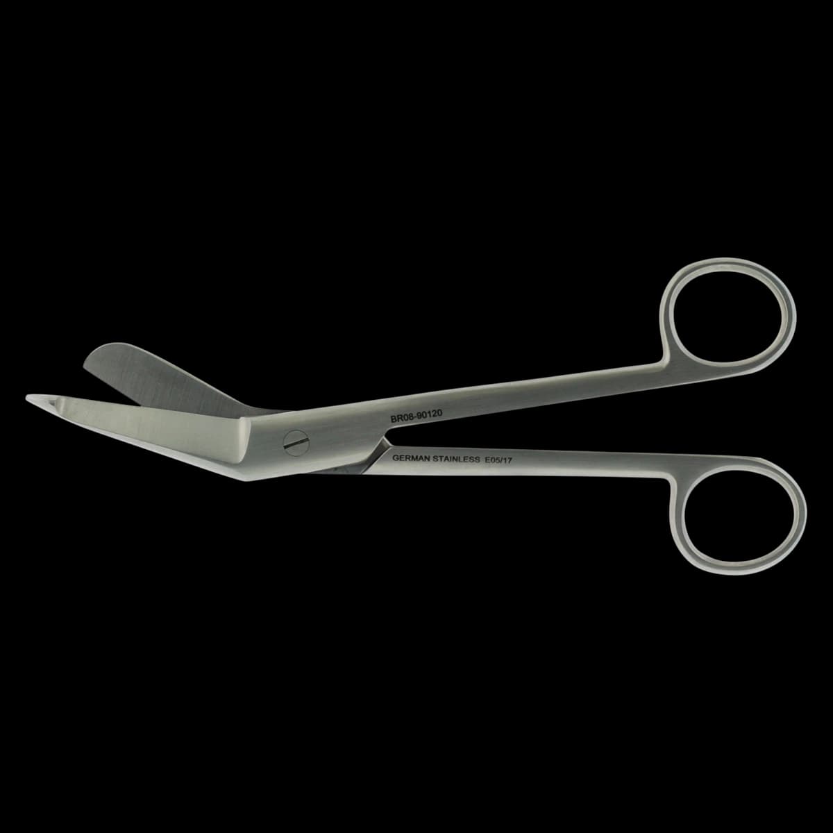 Lister Bandage Scissors, Angled, 7-1/4" Stainless Steel, Non-Sterile, Reusable - Scissor Bandage Lister X-Del - Image 1