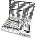 Hu-Friedy IMS Instrument Cassette, Large, 12-Instrument, 8x11" Stainless Steel, Black, IM4127 - MTO Cassette IMS 12IN 8x11SS - Image 1