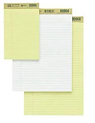 Nature Saver Canary Legal Ruled Pads, 50 Sheets, 8.5" x 11.75", 12 Pads per Box - Pad Legal Nature Svr Ruled - Image 1
