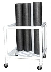 CanDo Foam Roller Storage Rack with Casters - Rack Stor Cando f/Foam Rollers - Image 1