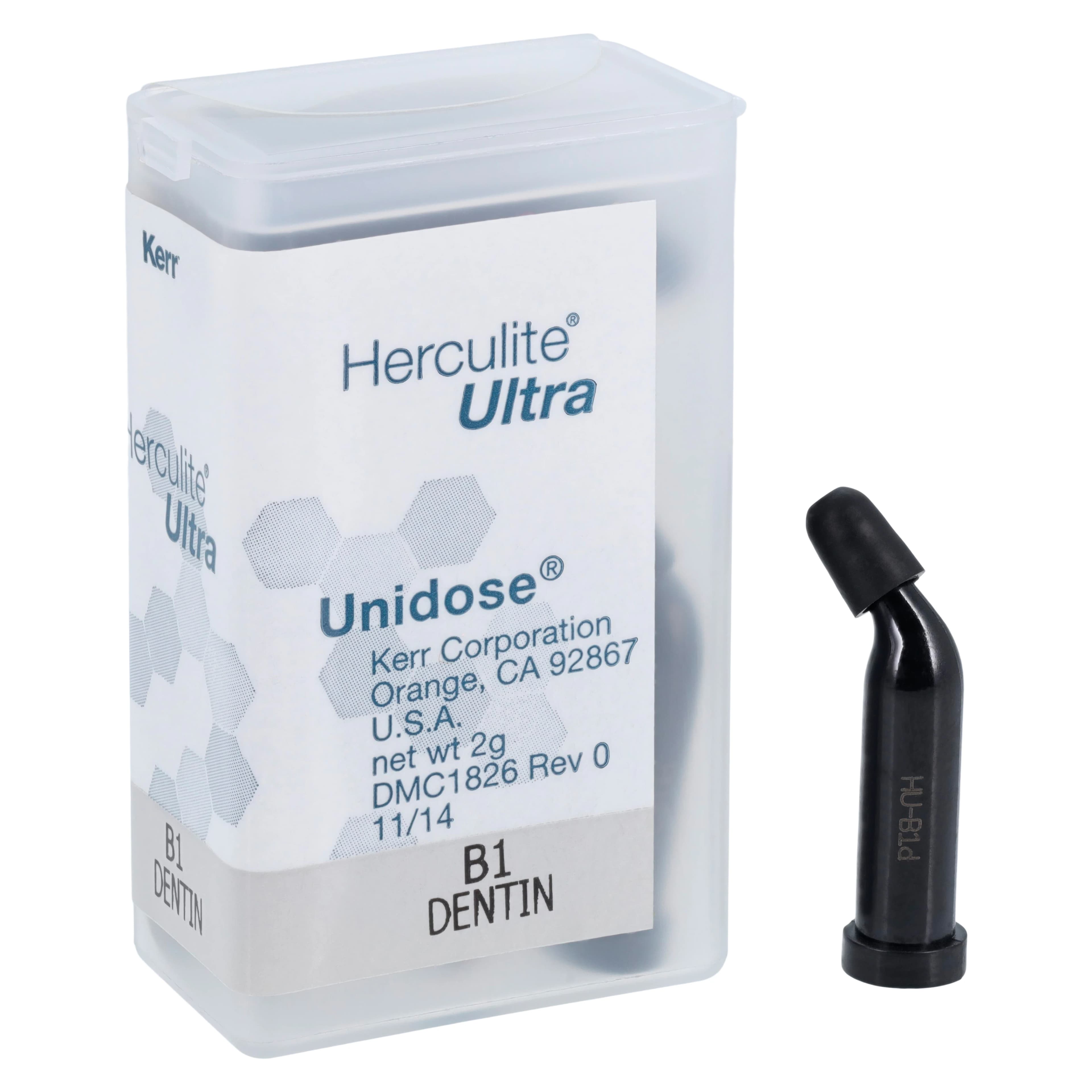 Herculite Ultra Nanohybrid Universal Composite, Unidose Refill, B1 Dentin, 0.2 g per Tip, 20/Pkg, #35163 - Herculite Ultra, Universal Composites - Image 1
