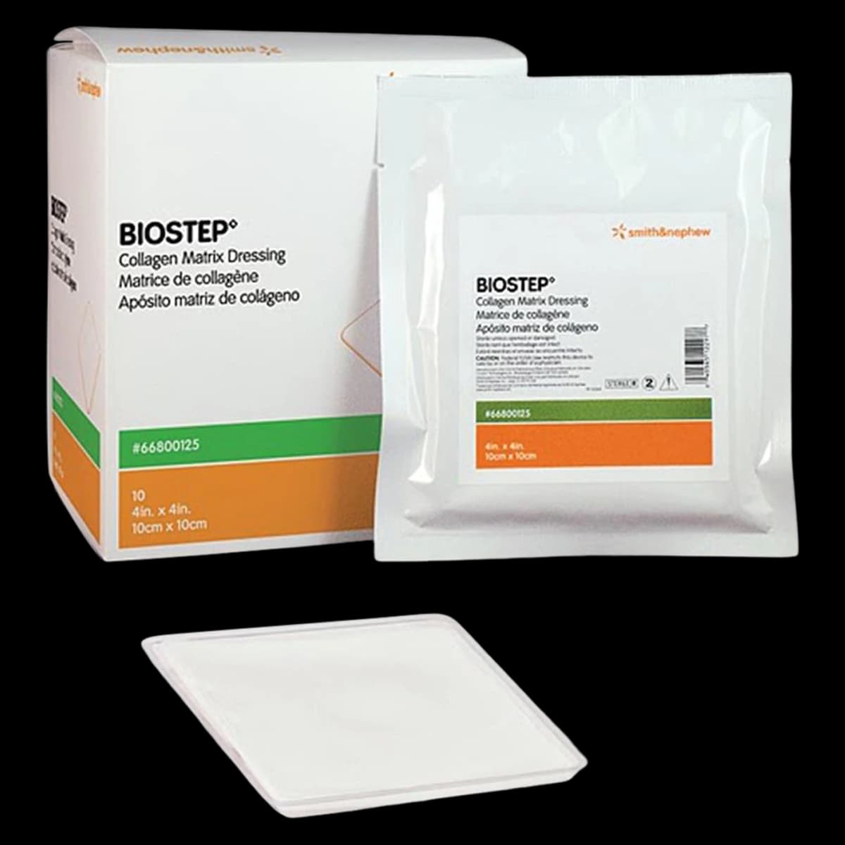 BioStep Matrix Collagen Dressing, 4x4" Adhesive, Smith & Nephew - Dressing Col Matrix Biostep - Image 1