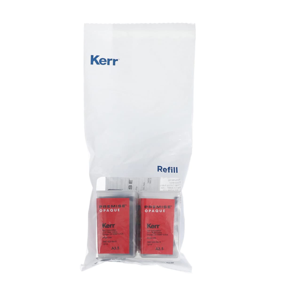 Kerr Premise Universal Nanofilled Composite, Opaque Shade A3.5, 0.2 g Unidose Refill, 20/Box, #32670 - Premise Opaque Shade A3.5 .2g Unidose Refill Pack of 20 - Image 1