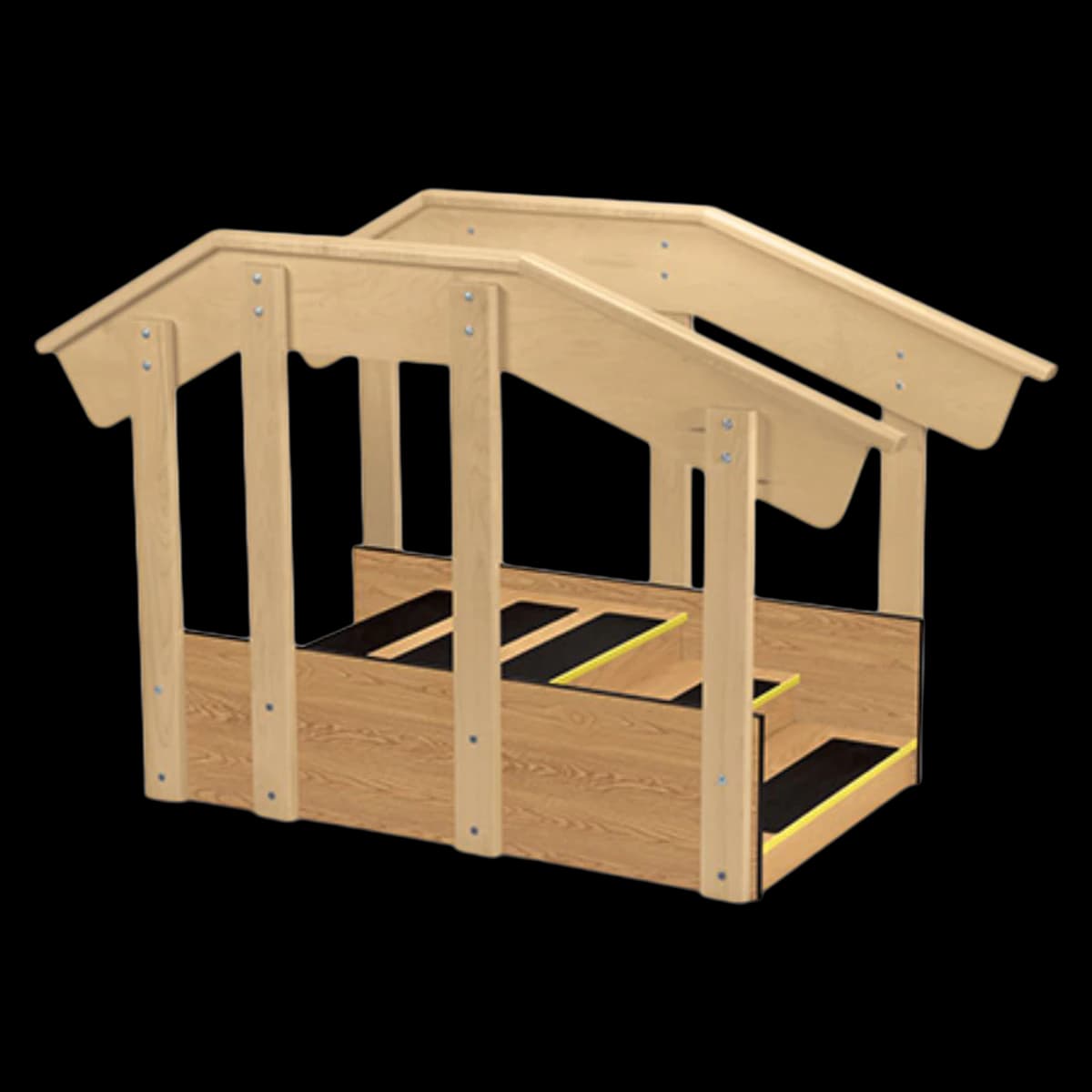 Hausmann Industries ADA Mini Exercise Staircase, Natural Oak Wood/Laminate - Staircase ADA "Mini" - Image 1