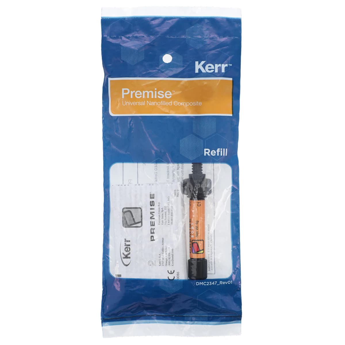 Kerr Premise Universal Nanofilled Composite Syringe Refill, Shade C1 Body, 4 g, #32626 - Premise Universal Body C1 4g Syringe Refill - Image 1