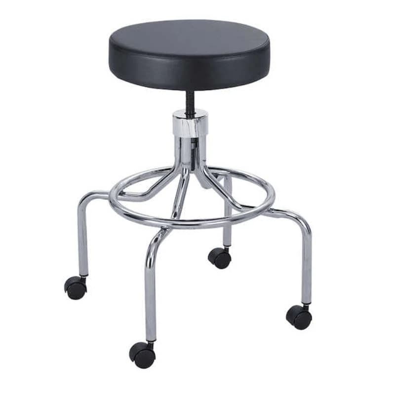 Safco Products Exam Stool with Spin-Lift, Black, 250 lb Capacity - Stool Exam Spin-Lift - Image 1