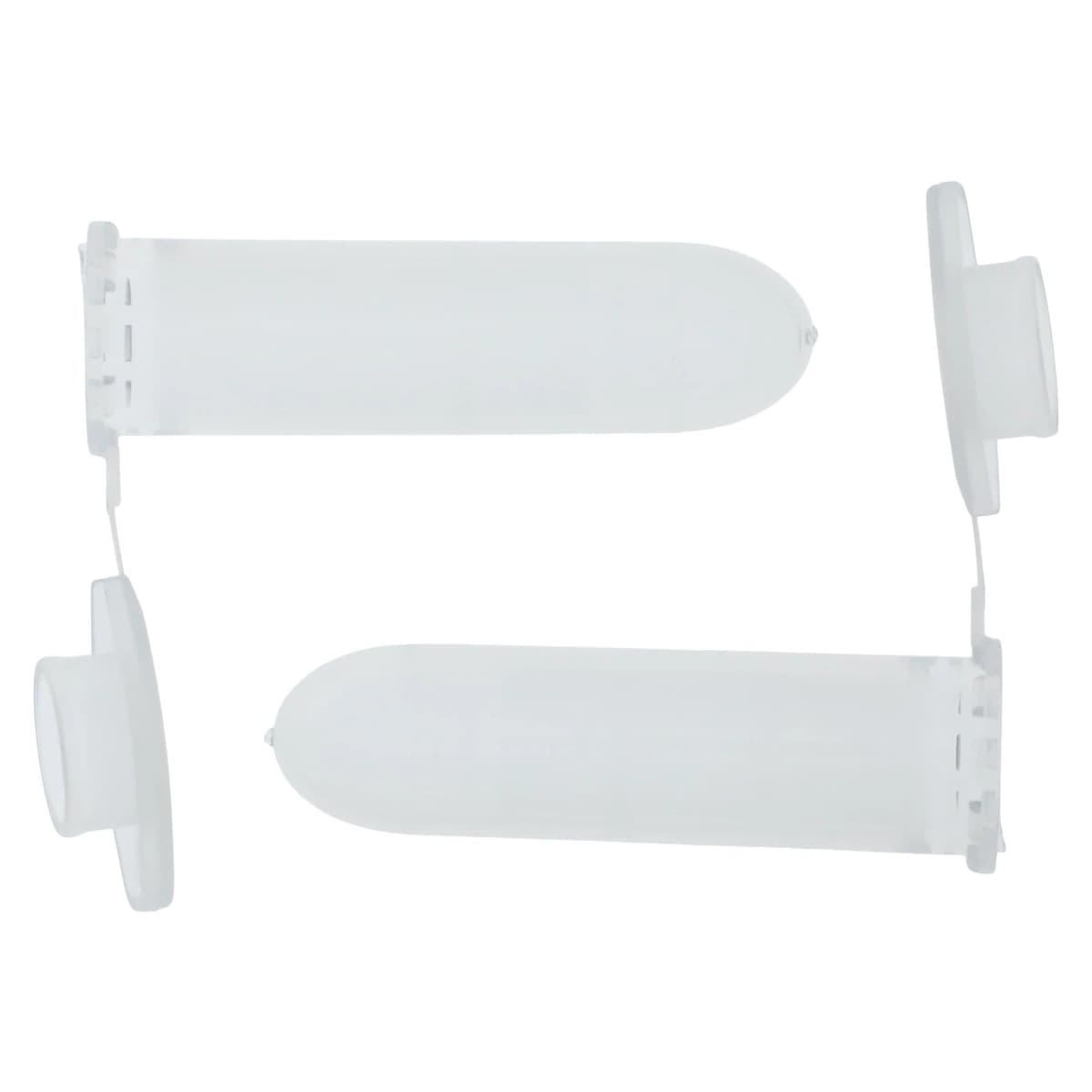 Globe Scientific Microcentrifuge Tube, Polypropylene, 2mL, Natural, Attached Snap Cap, Round Bottom, Non-Sterile, 1000/Bag - Tube Microcentrifuge - Image 1
