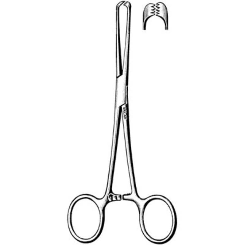 Sklar Allis Tissue Forceps, Straight, 6" Stainless Steel, Each - Forcep Tissue Allis - Image 1