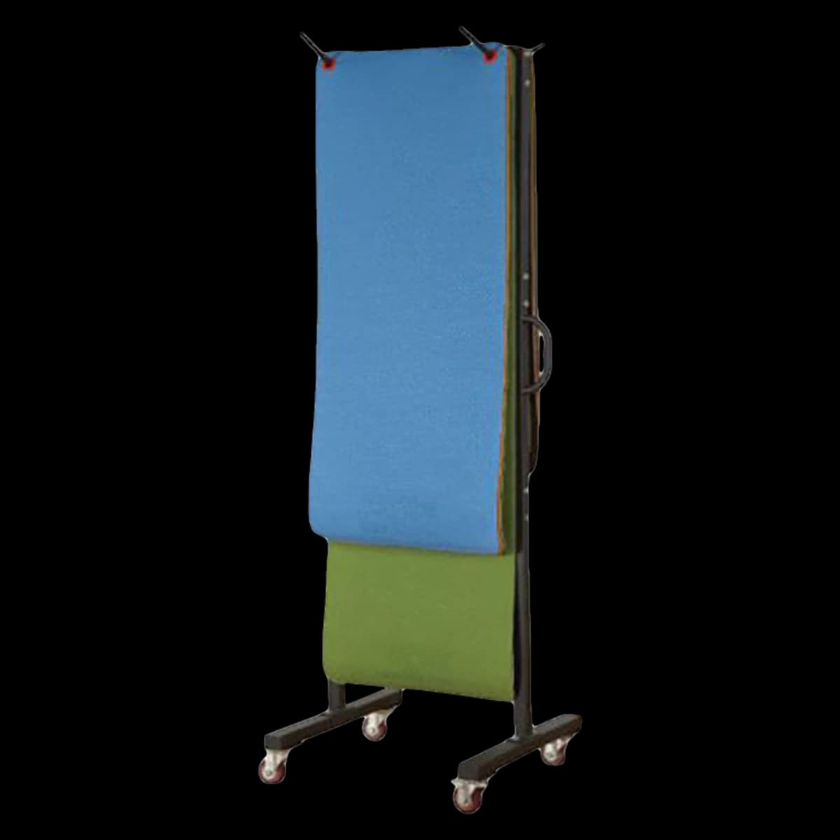 Vertical Mat Storage Rack with Wheels, 25" x 82", MF Athletic Co. - Rack Vertical Mat w/Wheels - Image 1