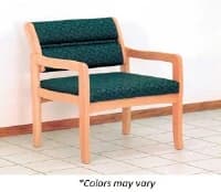Wooden Mallet Dakota Wave Bariatric Guest Chair, Black/Mahogany, Each - Chair Bariatric Guest - Image 1