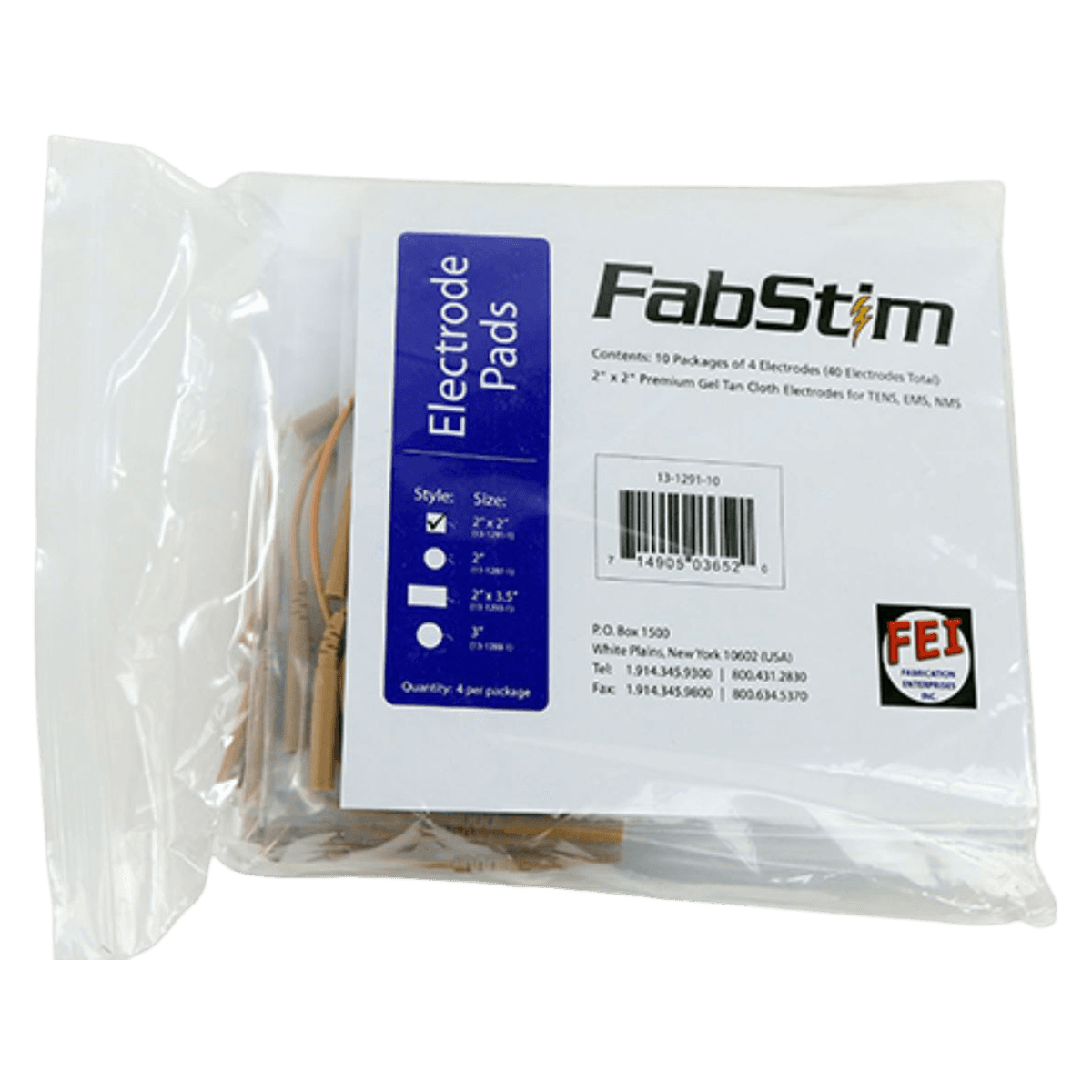 FabStim Stimulating Electrode, 40/Bag - Electrode FabStim - Image 1