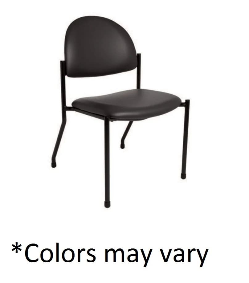 Cardinal Health Chair Side Without Arms, Steel Tube Frame, Taupe, Each - Chair Side w/o Arms - Image 1