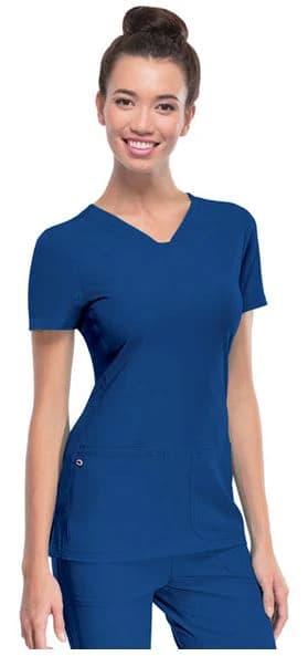 HeartSoul PitterPat V-Neck Scrub Top, Royal Blue, X-Large, 20710 - HeartSoul PitterPat VNeck Top - Image 1
