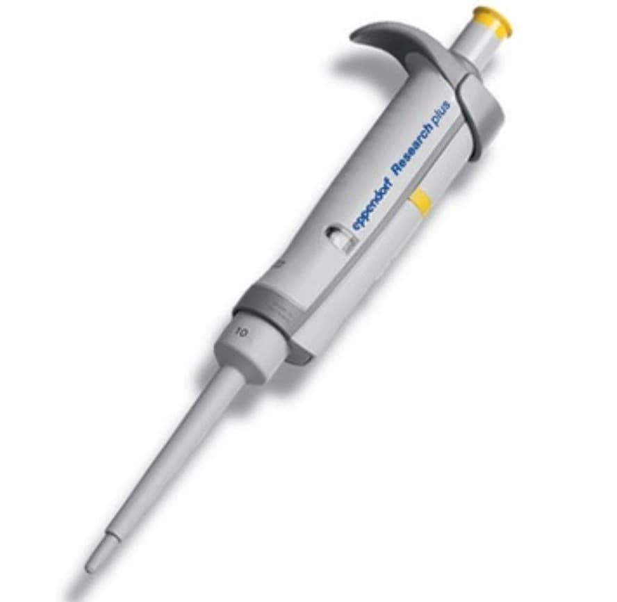 Eppendorf Research Plus Fixed-Volume Pipette, 10 µL, Yellow, Single Unit - Pipette Fixed Research Plus - Image 1