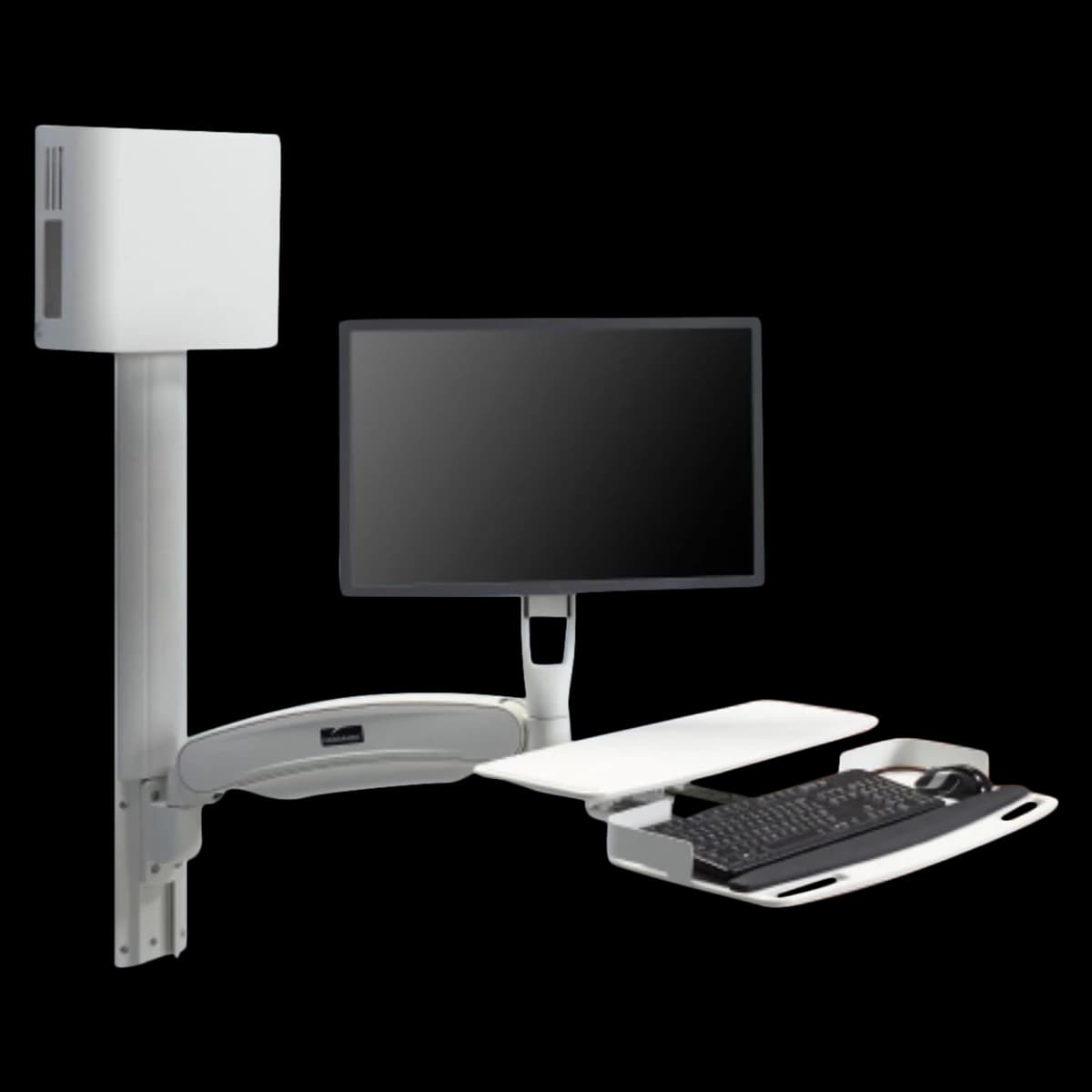 Midmark Care Exchange Standard Duty Wall Mounted Computer Workstation - Workstation Wall Mounted - Image 1