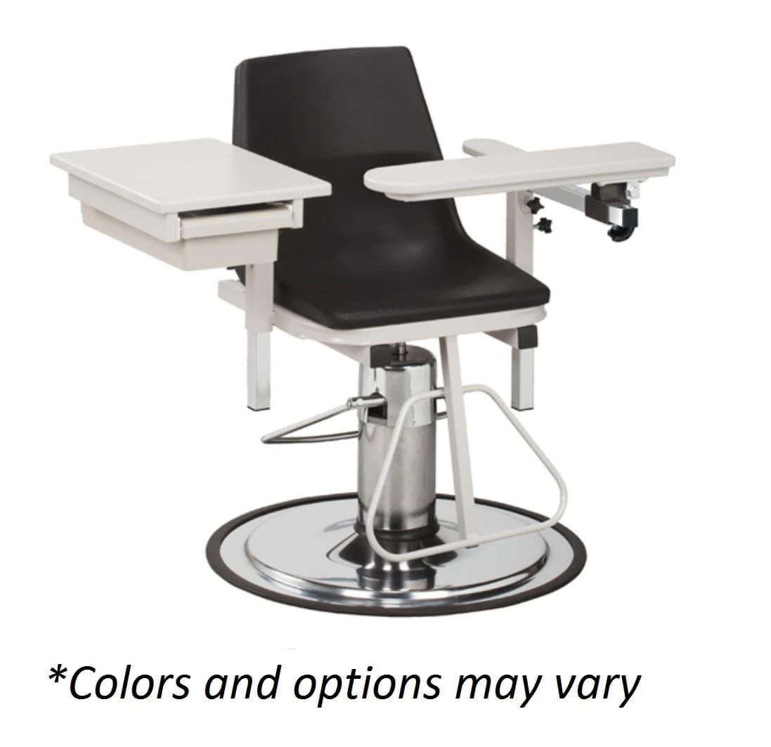 Clinton Industries H-Series Blood Draw Chair with Drawer - Chair Blood Draw w/ Drawer - Image 1