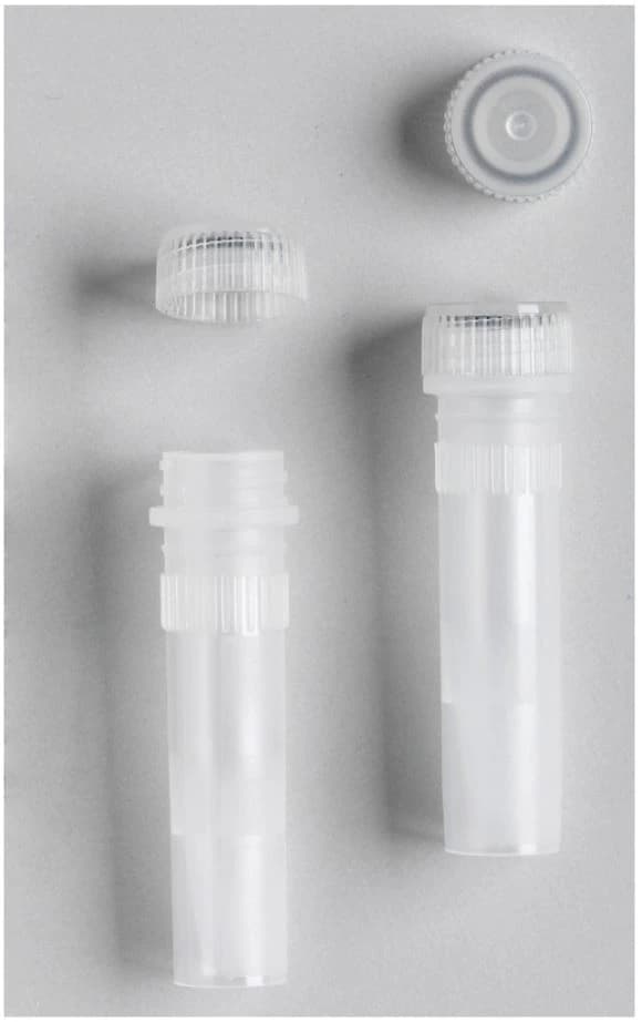 Fisher Scientific Microcentrifuge Tubes with Screw Cap, Polypropylene, 1.5 mL, Clear, Graduated, Conical Bottom, Self-Standing, Autoclavable, 500/Pk - Tubes Microcntrf w/Cap - Image 1