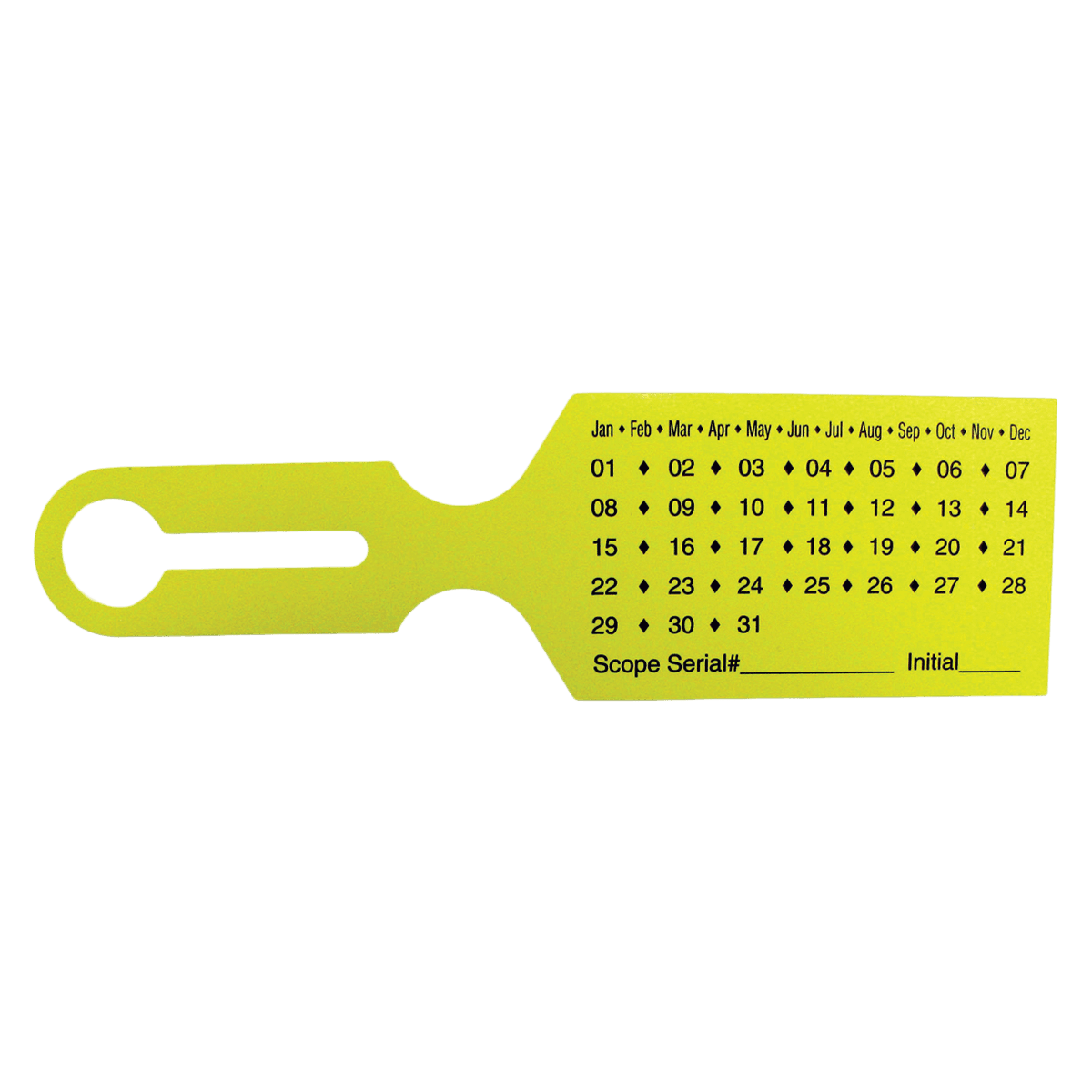 Healthmark Hang Time Sterilization ID Label, Yellow, Day & Month, 500/Box - Label Hangtime Day & Month - Image 1