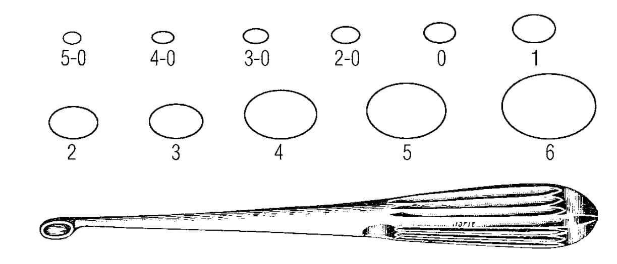 Jarit Bruns Bone Curette, Straight, 6-3/4" (17.1 cm) - Curettes Bone Bruns Str 6-3/4" - Image 1