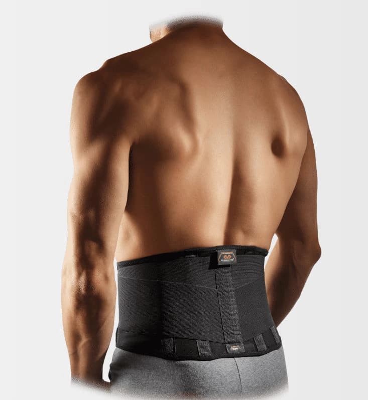McDavid Back Support, Adult, Regular, Elastic/Neoprene, Black - Back Support Black McDav - Image 1
