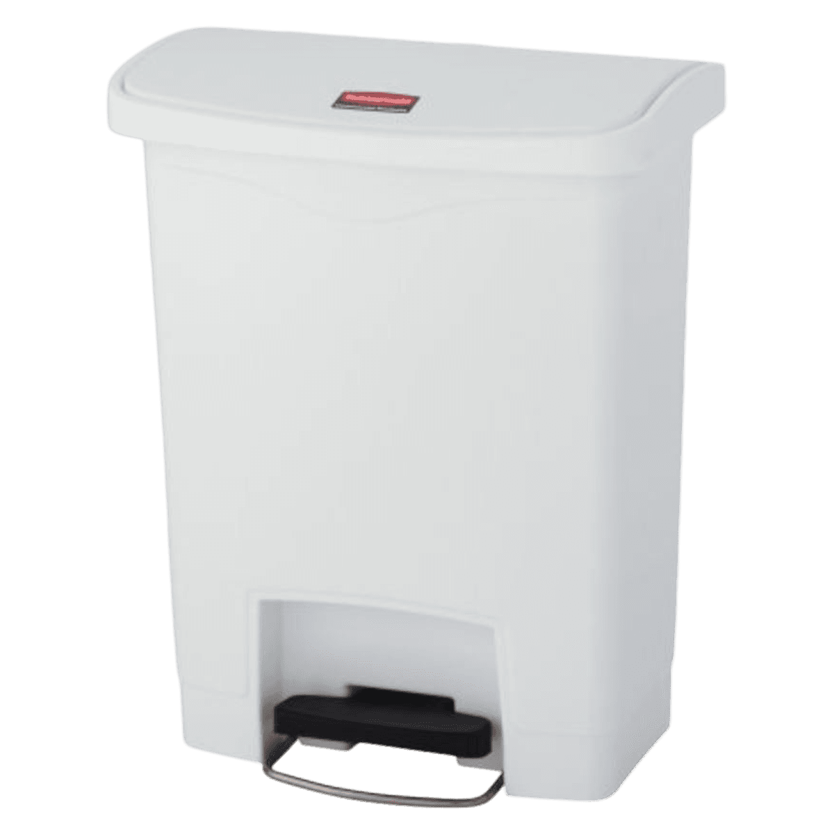 Rubbermaid Slim Jim Step-On Wastebasket, White, 8 Gal, 30 L - Bin Slim Jim Step-On - Image 1