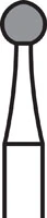 CleanCut Diamond FG 801-018C Friction Grip Coarse Round Bur, 5/Package - CleanCut Diamond FG 801-018C - Image 1