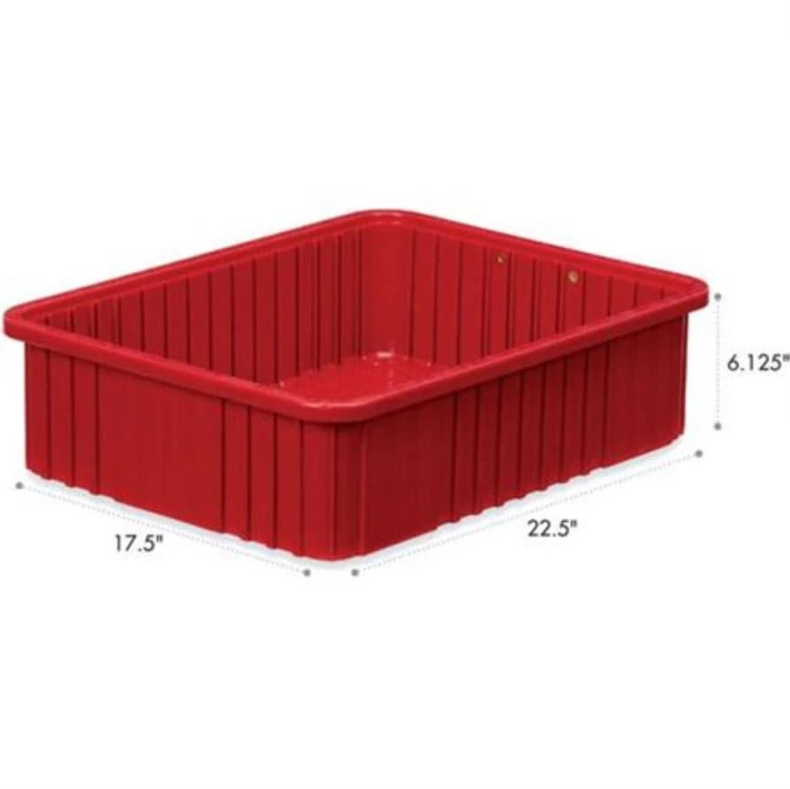 Marketlab Divider Box, Red, Heavy Duty Polyurethane, 22-1/2 x 17-1/2 x 6" - Divider Box 22.5x17.5x6" - Image 1