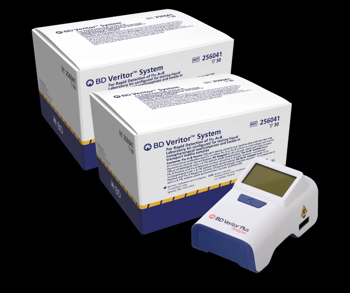BD Veritor System Rapid Influenza A & B Test Kit, Moderately Complex, 1/Box - Veritor+ Rdr Combo 2 FLU - Image 1
