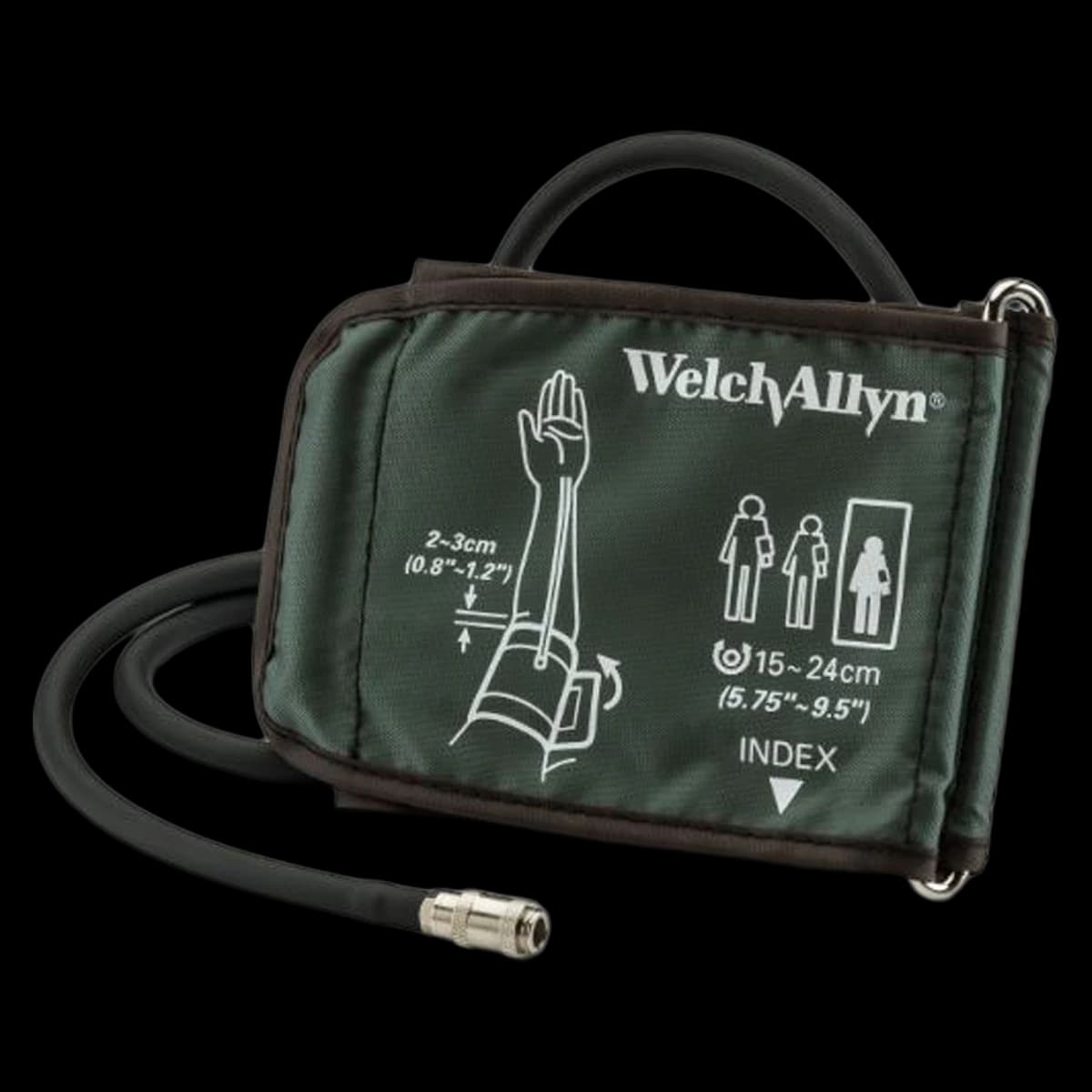 Welch Allyn SureBP Blood Pressure Cuff, X-Small, Adult Arm, 15-24 cm, Black - Cuff X-Small WA Home 15-24cm - Image 1
