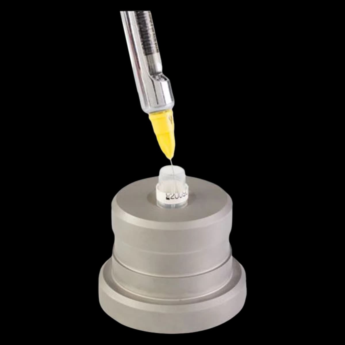 Practicon Needle Station Stainless Steel Recapper, 1-1/2" H x 2" Diameter Base - Needle Station - Image 1