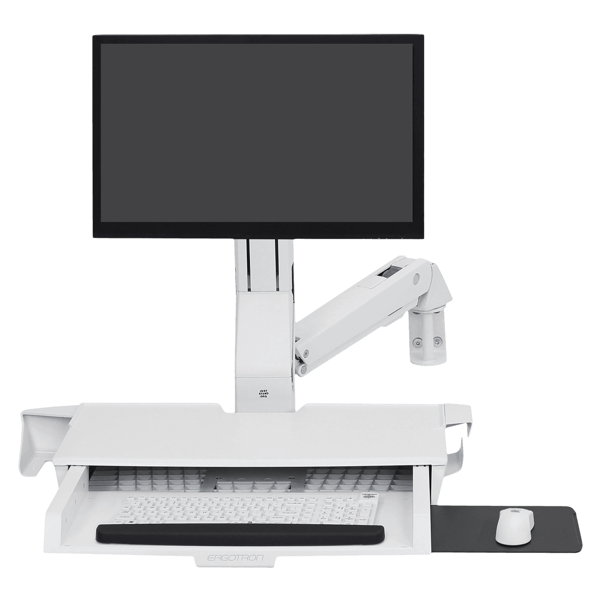 Ergotron StyleView Sit-Stand Combo Arm, Bright White with Worksurface - StyleView Sit-Stand Combo Arm, - Image 1