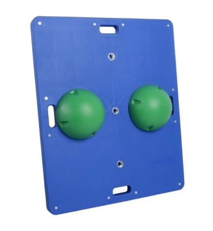 CanDo Wobble/Rocker Board, 2"H, Green/Blue Plastic, Balance Trainer - Board CanDo Wobble/Rocker 2"H - Image 1