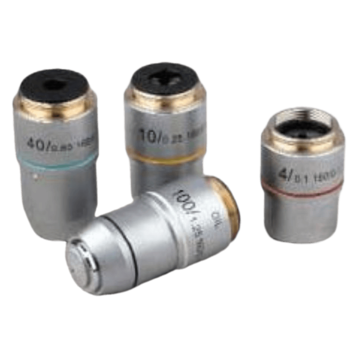 Unico G380 Microscope Objective, DIN 4x/0.10 Plan, Each - Objective 4x/.10 DIN Plan - Image 1