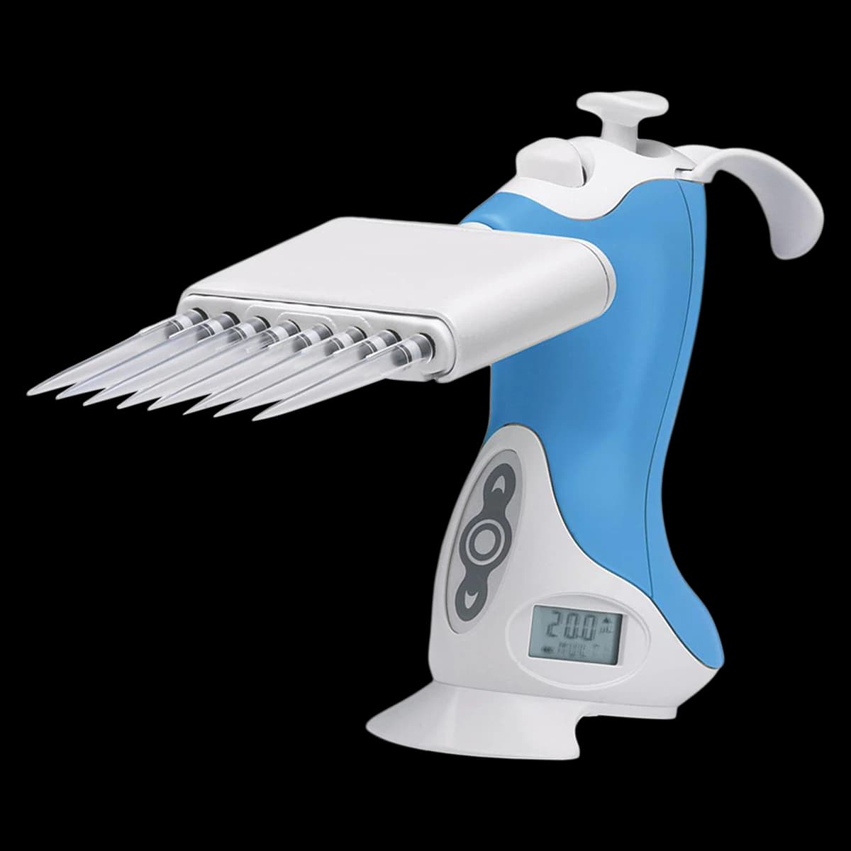 Ovation Electronic Multichannel Pipette, 8-Channel, 5-250 µL, 1 µL Increments, Blue (E8) - Pipette Ovation 8 Channel - Image 1
