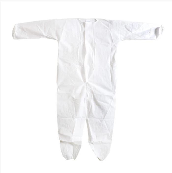 Rizhao Sanqi MICROFORCE Disposable Infection Control Coverall, Small, White, Long Sleeves, 25/Case - Coverall Disposable Sterile - Image 1