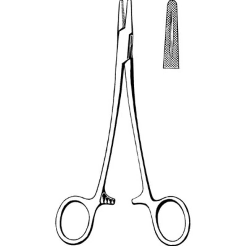 Sklar Econo Mayo-Hegar Needle Holder, 8" Stainless Steel, 12/Box - Holder Needle Mayo-Hegar - Image 1
