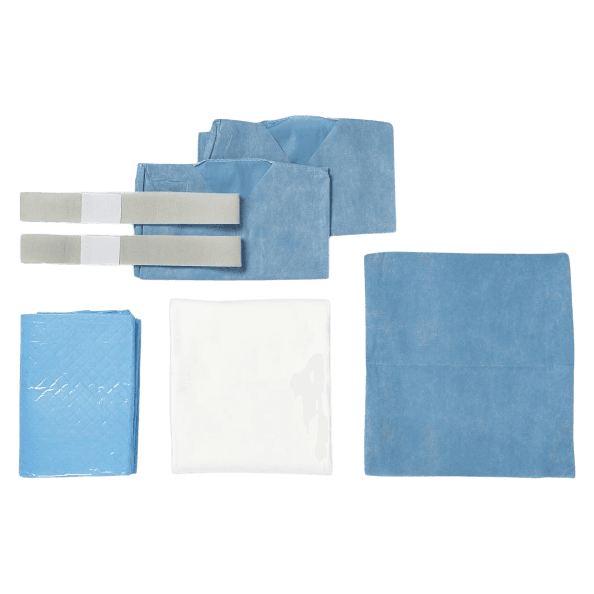 Medline Sahara Linen Kit Draw Lift, 60x78" Blue - Sahara Linen Kit Draw Lift - Image 1