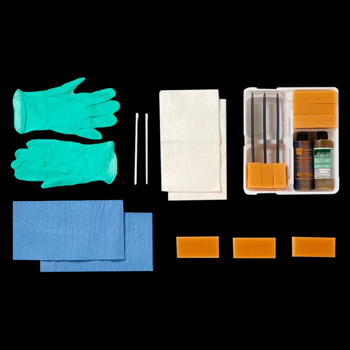 Medline Tray Skin Scrub, 4 Compartments - Tray Skin Scrub - Image 1