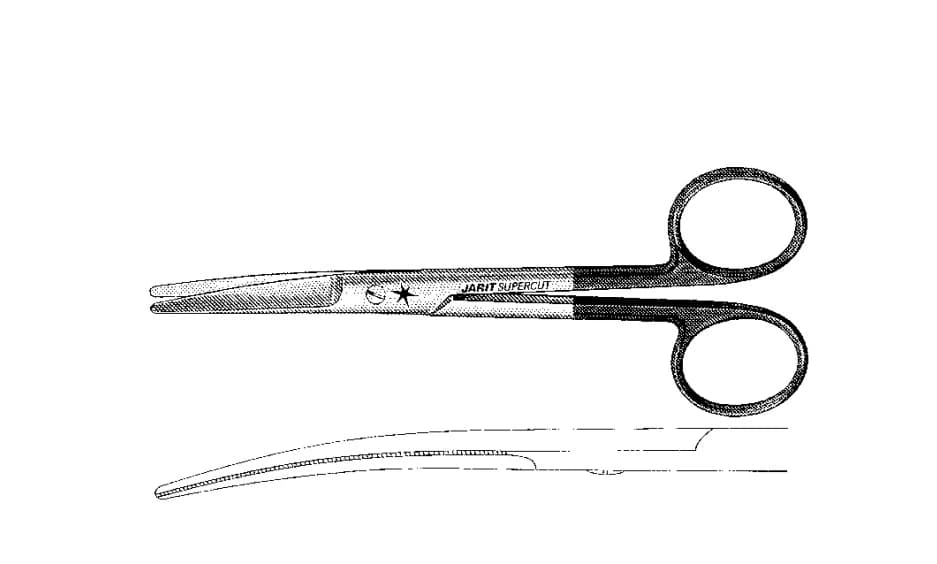 Jarit SuperCut Mayo Scissors, Curved, 6-3/4" - Scissor Mayo Supercut Curved - Image 1