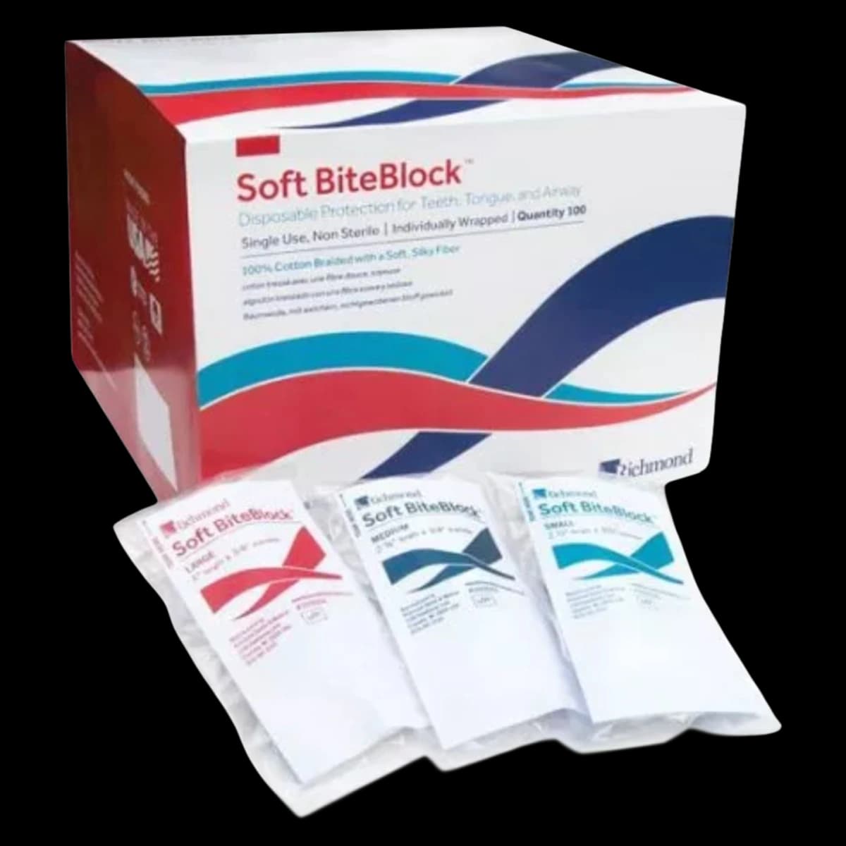 Richmond Block Soft Bite Latex-Free Disposable Bite Block, 3/4" x 4", 360/Case - Block Soft Bite Latex-Free - Image 1