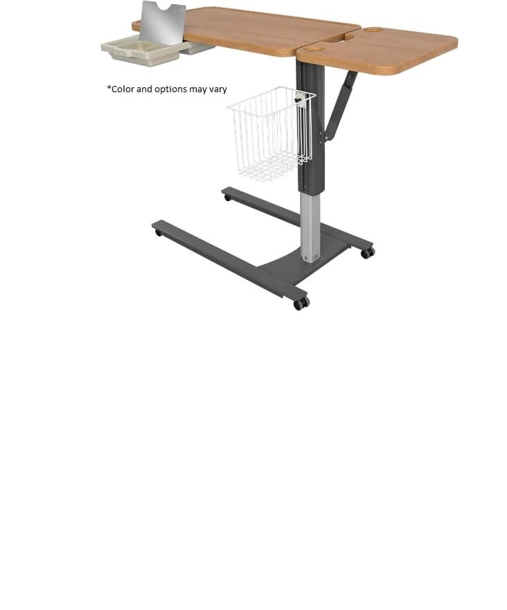Amico Overbed Table, Maple/Grey - Table Overbed Maple/Grey - Image 1