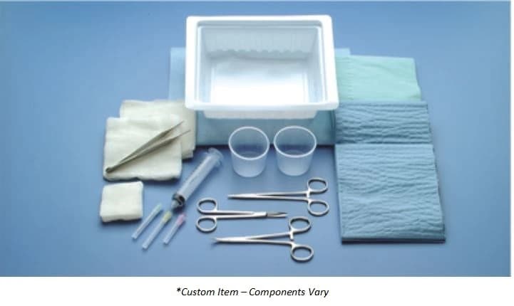 Busse Hospital Disposable ER Laceration Tray, Custom for HCA Amer Care - Tray ER Lacrtn F/HCA Amer Care - Image 1