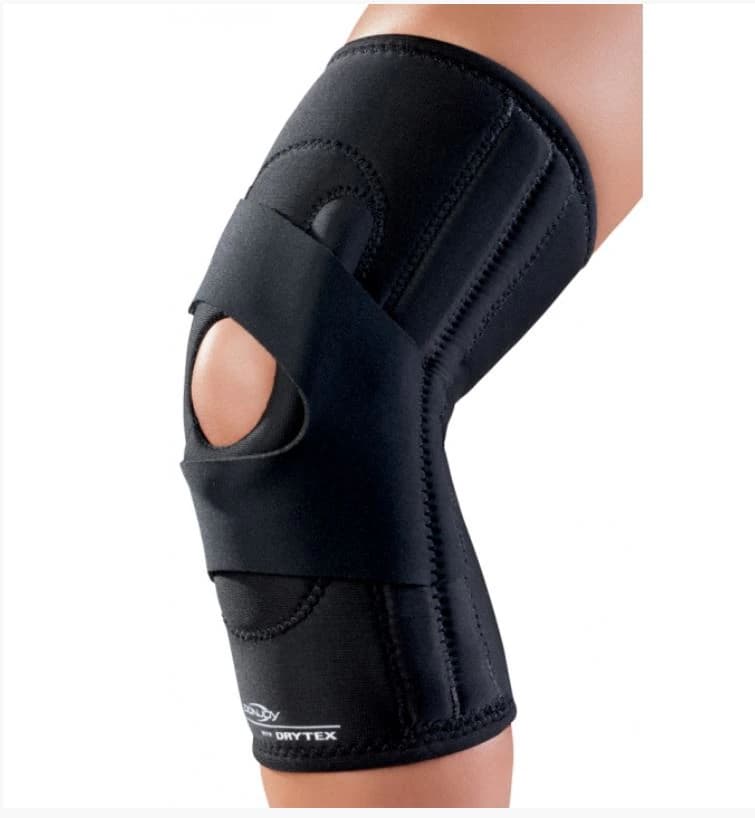 DJO Lateral J Brace Knee Support, Neoprene, Medium, Right, Hinged - Brace Hinged Kn Ltrl J Nprn Rg - Image 1
