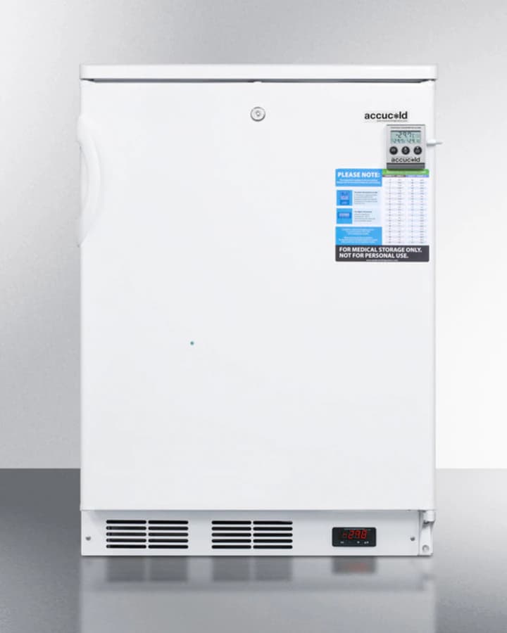 Accucold Laboratory Freezer, 3.5 Cu Ft, Solid Door, Right Hinge/Reversible, -35C/-31F, Manual Defrost - Freezer Lab Built-In Solid - Image 1