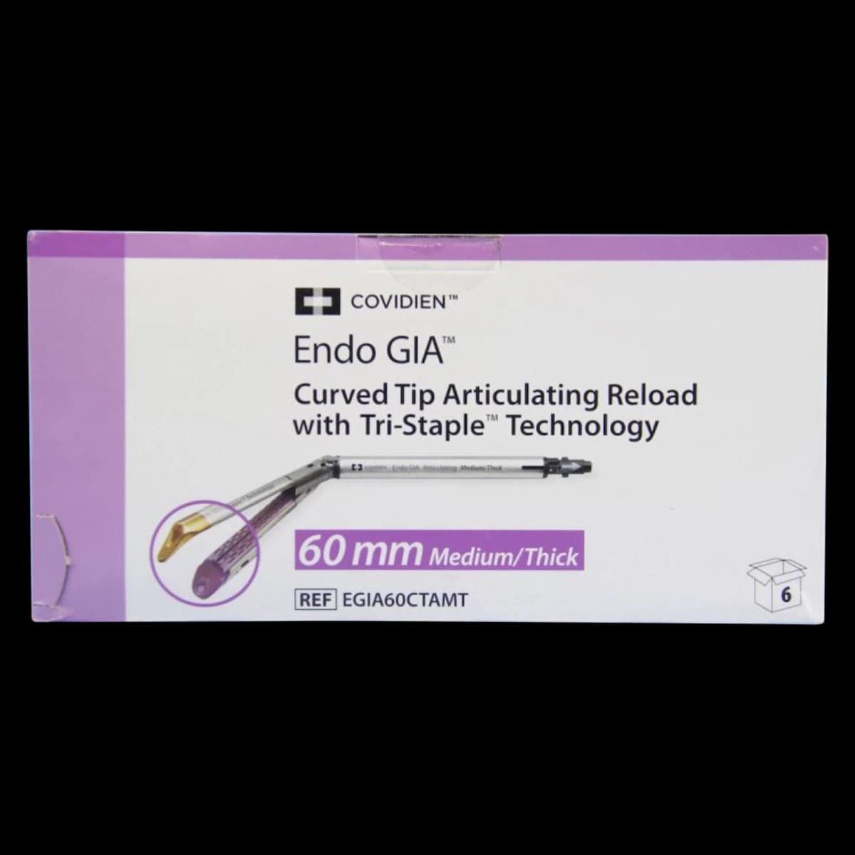 Medtronic Endo GIA Curved Tip Reload, 60mm, Single Use - Reload Endogia Curved Tip - Image 1
