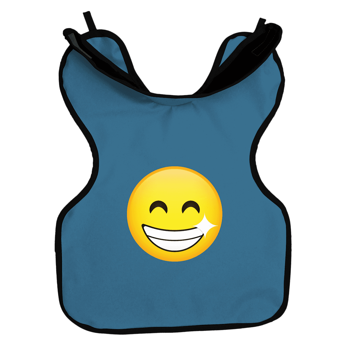 Cling Shield® Lead-Free Child Protectall X-Ray Apron with Attached Neck Collar, Smiley Face Design, 0.3mm, 20" x 20" - Cling Shield® Smiley Design Lead-Free Child Protectall Apron with Neck Collar .3mm - Image 1