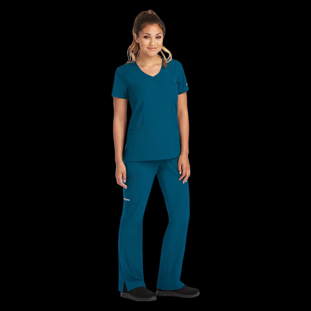 Skechers Bahama Scrub Top, Women's, 2XL, Mock Wrap Neck, 3 Pockets, SK102 - Skechers Bahama Top 2XL - Image 1
